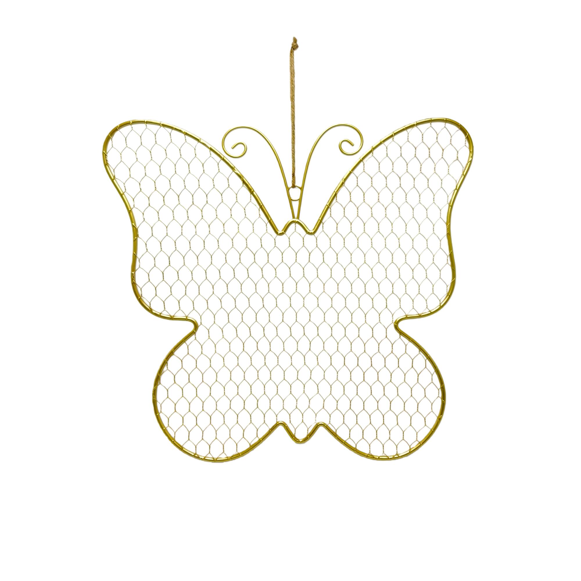 15.5" Gold Metal Butterfly Wreath Form by Ashland®